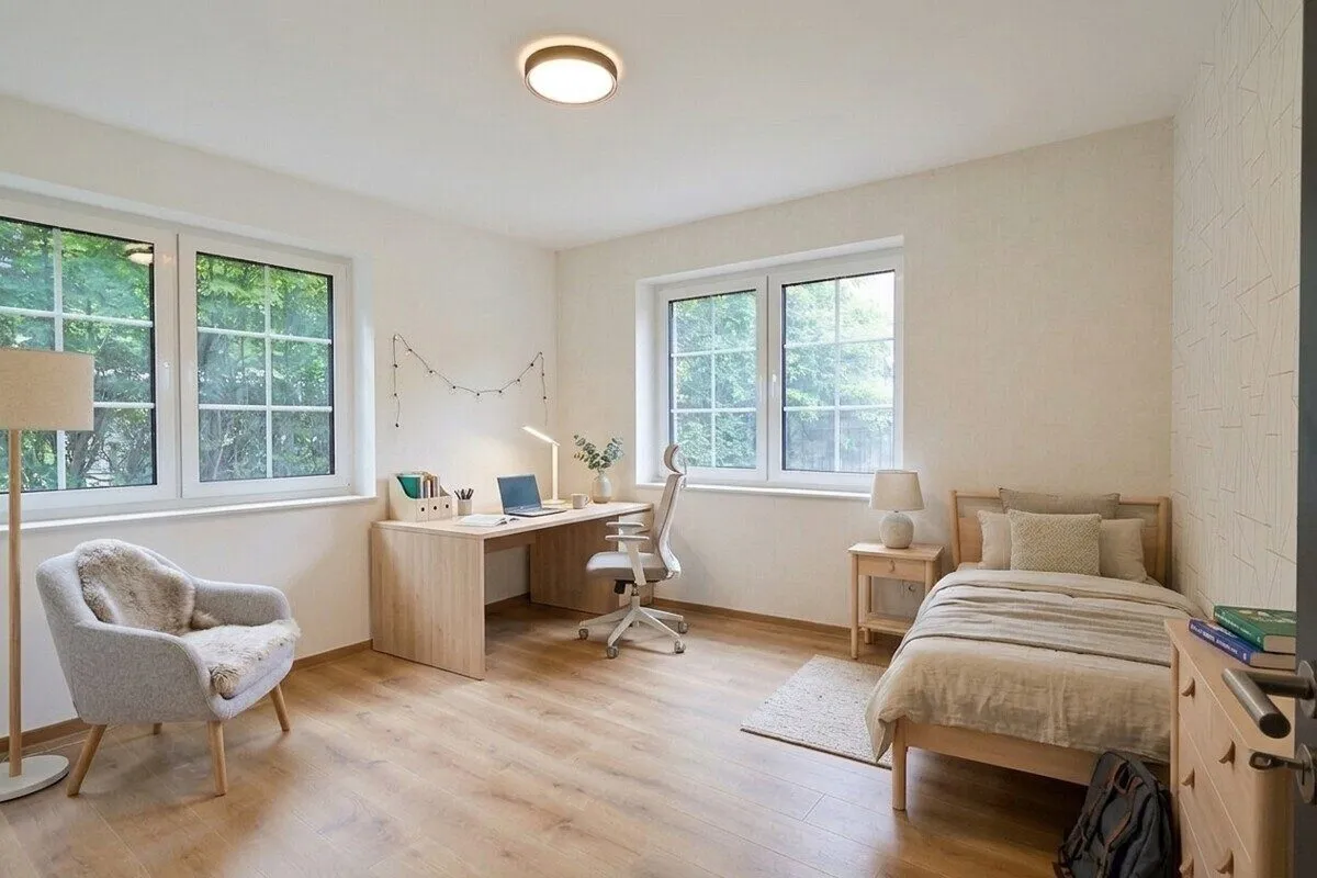 Immobilienangebot - Oldenburg - Alle - Studentenzimmer zu vermieten! WG mit 5 Zimmern als Neubau-Erstbezug im EG