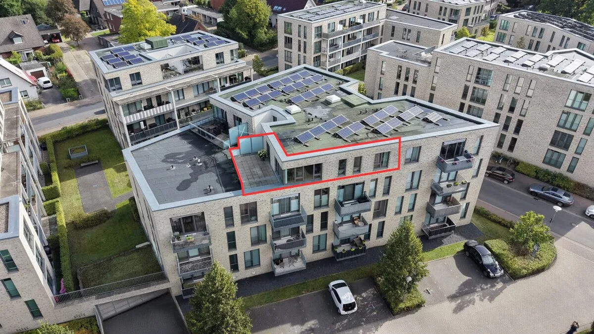 Immobilienangebot - Oldenburg - Alle - Großartige Chance für Eigennutzer: 3-Zimmer-Wohnung mit Dachterrasse
